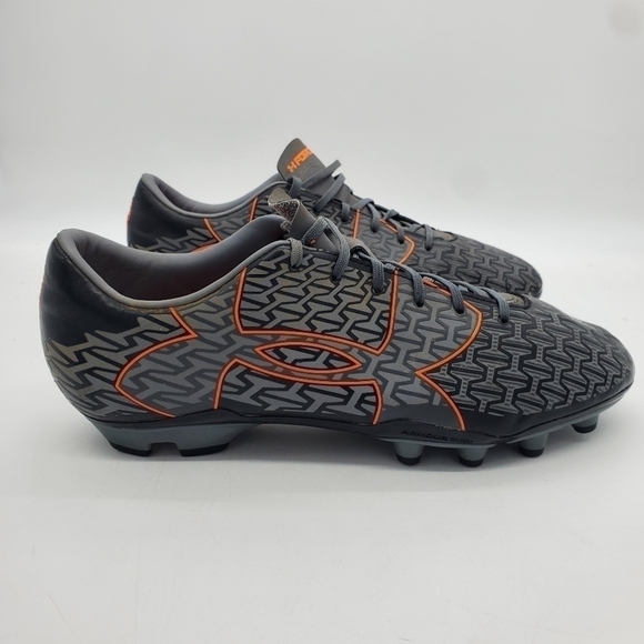 Under Armour Men's UA Corespeed Force 2.0 FG Cleats Shoes Size 13 Grey Orange - Picture 3 of 16